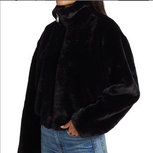 Black Faux-Fur Kacy Jacket